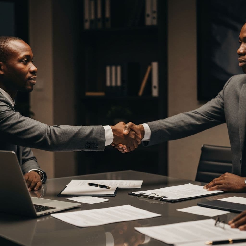 Professionnels en reunion d'affaires